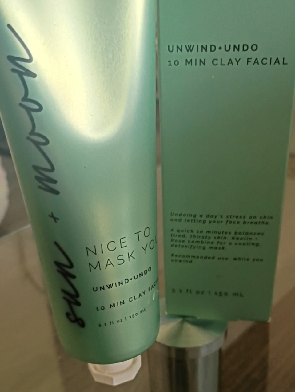 Nice To Mask You Unwind + Undo 10 Min Clay Facial - Seafoam Green